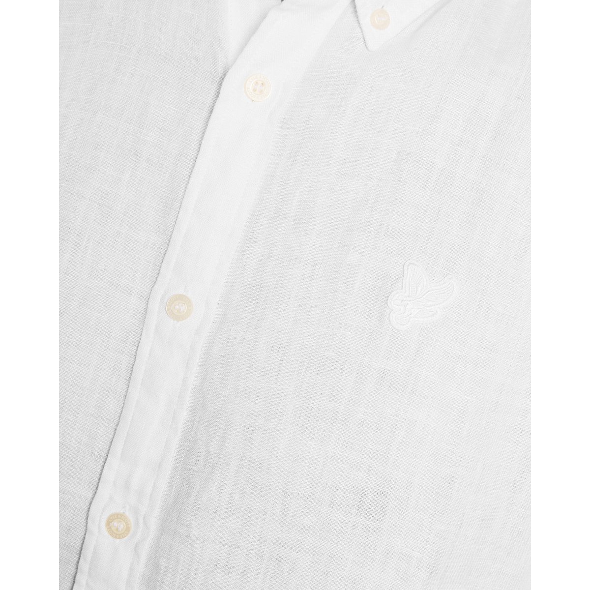 Chemise manches courtes en lin blanc, LYLE & SCOTT