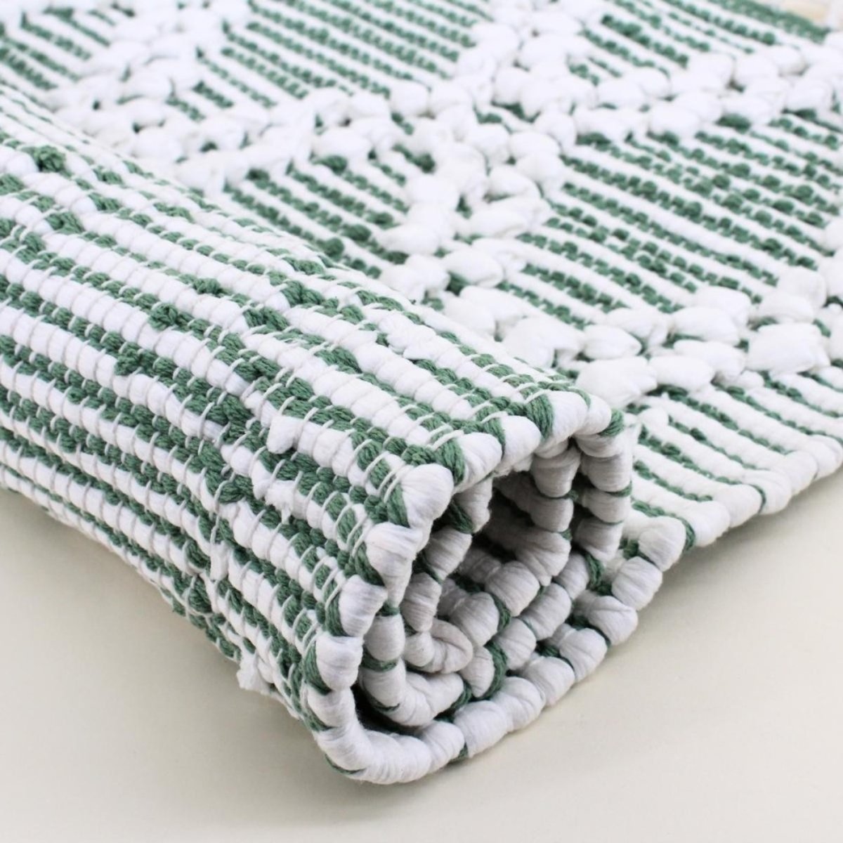 Tapis berbère à franges 60x90cm blanc, ORNAMI