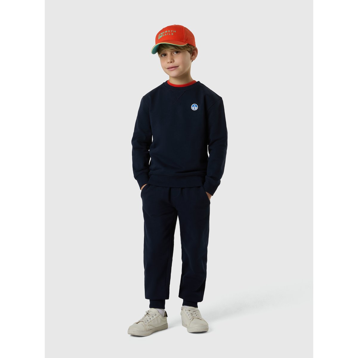 Sweat avec écusson de logo bleu marine, NORTH SAILS