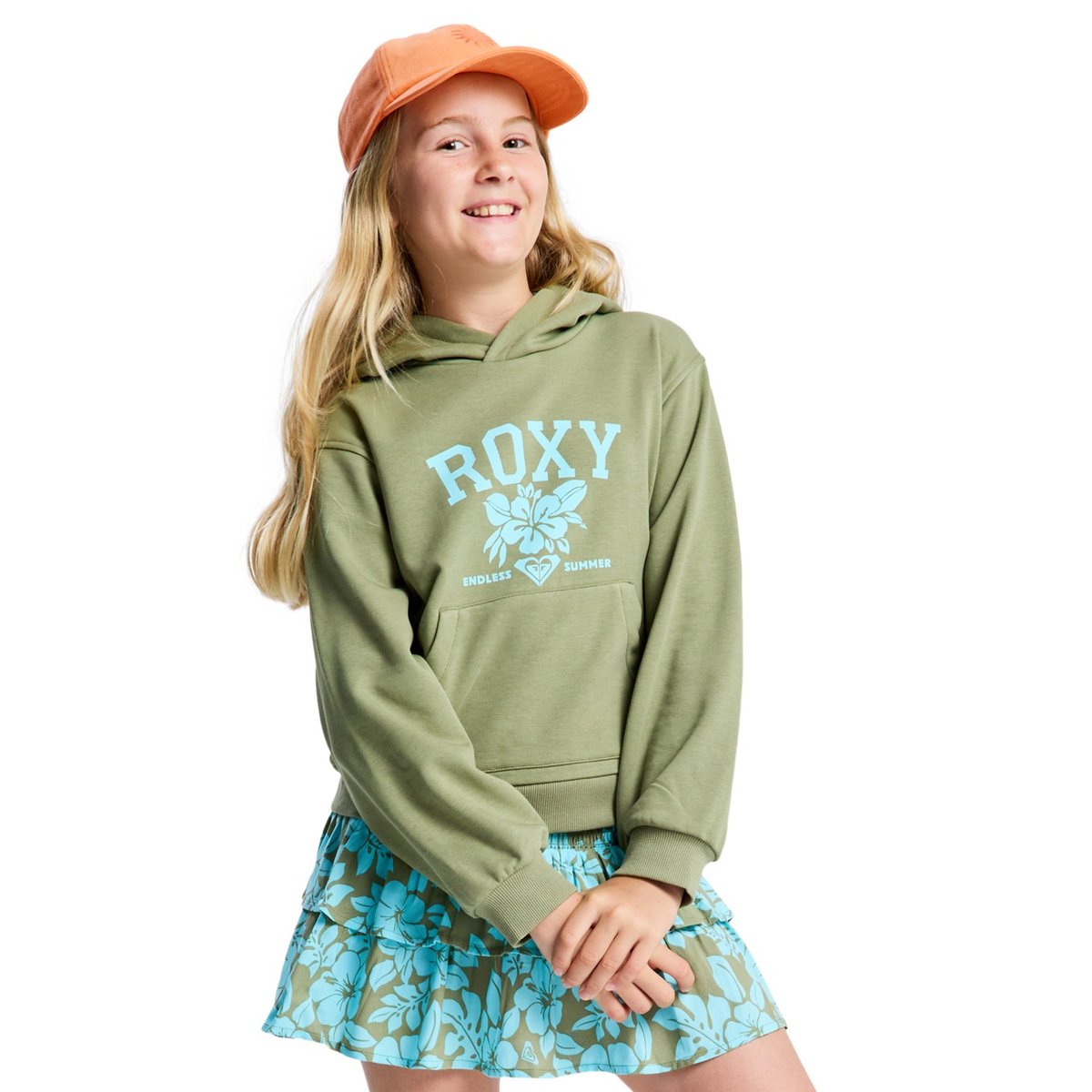 Sweat à capuche Relaxed Fit HOPE YOU TRUST 2. vert oil green, ROXY
