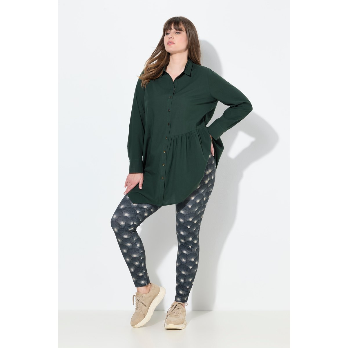 Legging en coton bio noir, ULLA POPKEN