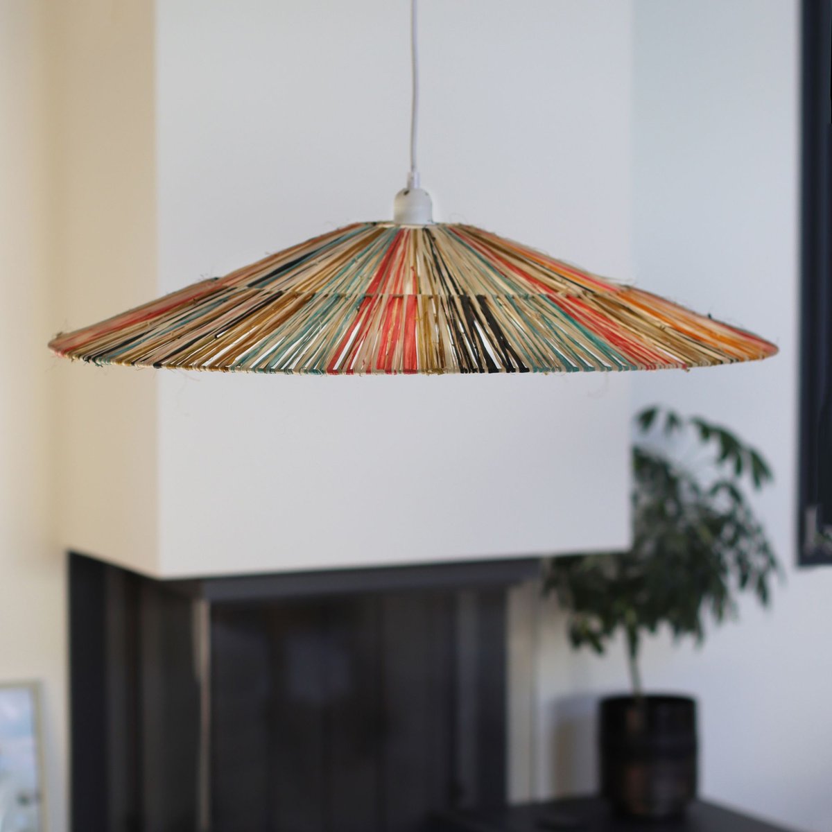 Suspension en raphia, JOLO multicolore, NOW'S HOME
