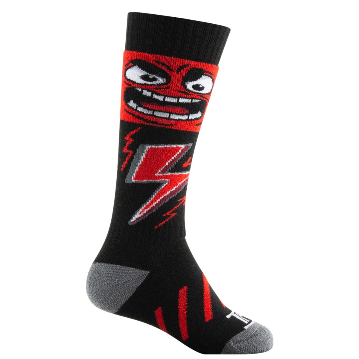 Lot de 2 Mi-bas ski enfant Thyo en Acrylique noir, THYO