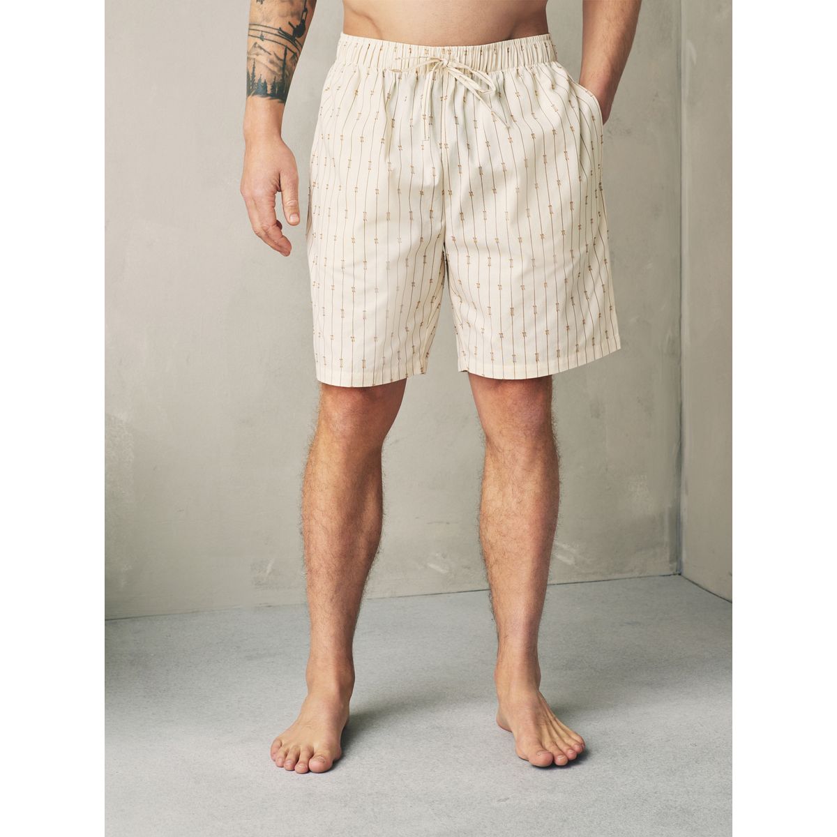 Short de pyjama tissé à rayures, lot 2 vert/écru, NEXT