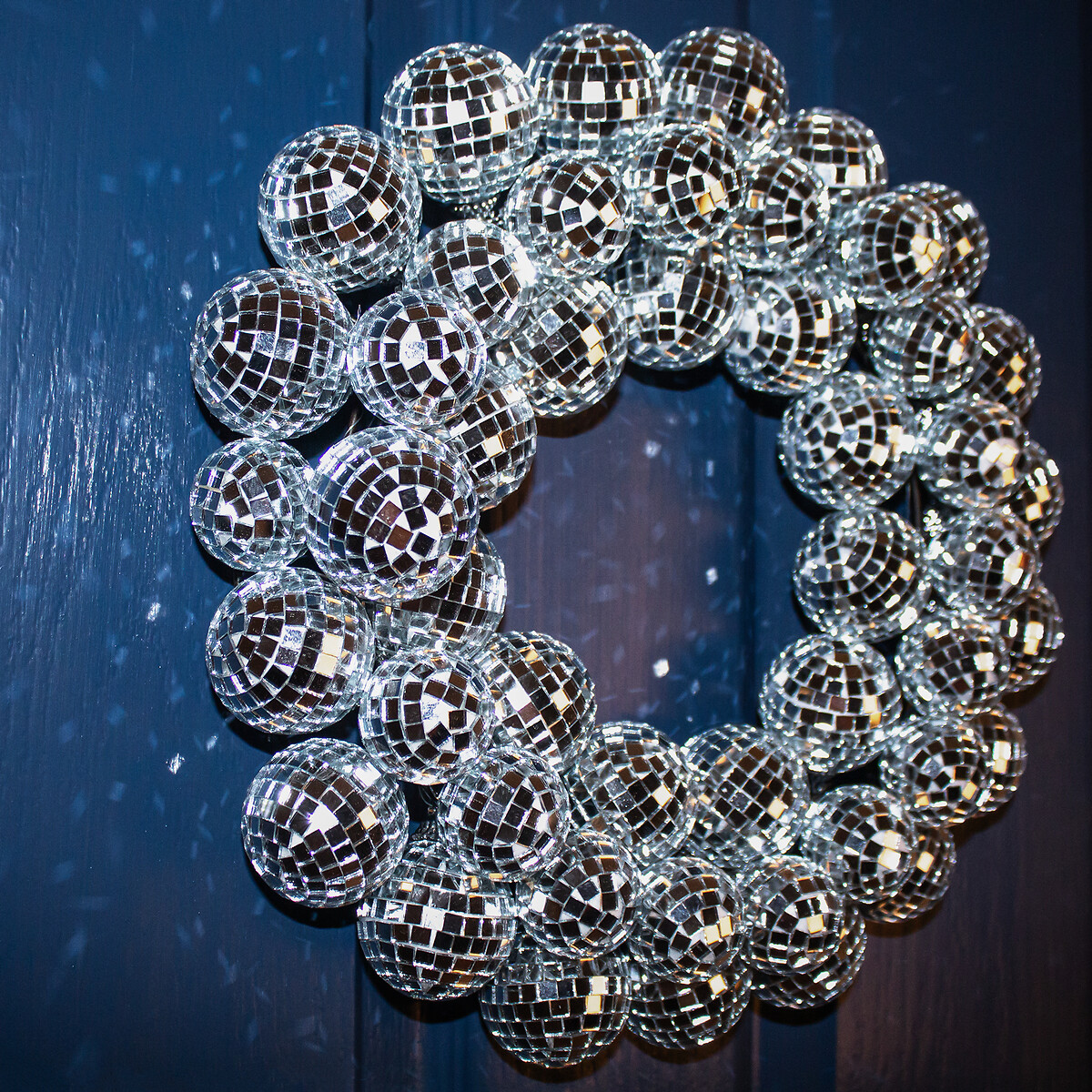 32cm Mirror Ball Wreath silver-coloured, SO'HOME
