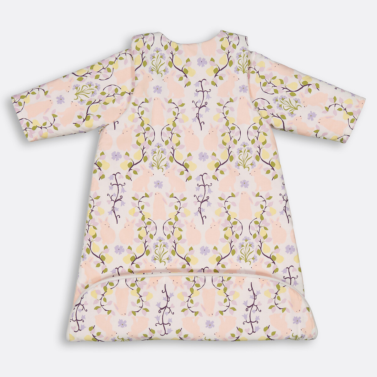 Gigoteuse hiver velours de coton, Petits Lapins ecru/rose, LA REDOUTE INTERIEURS