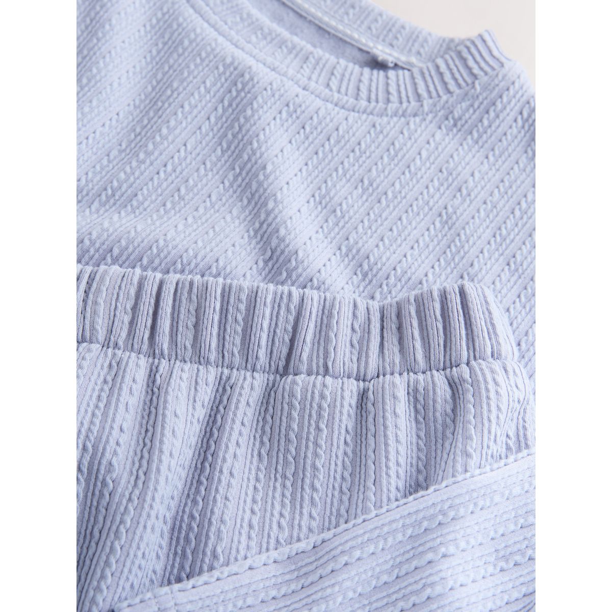 Pyjama short texturé bleu, NEXT