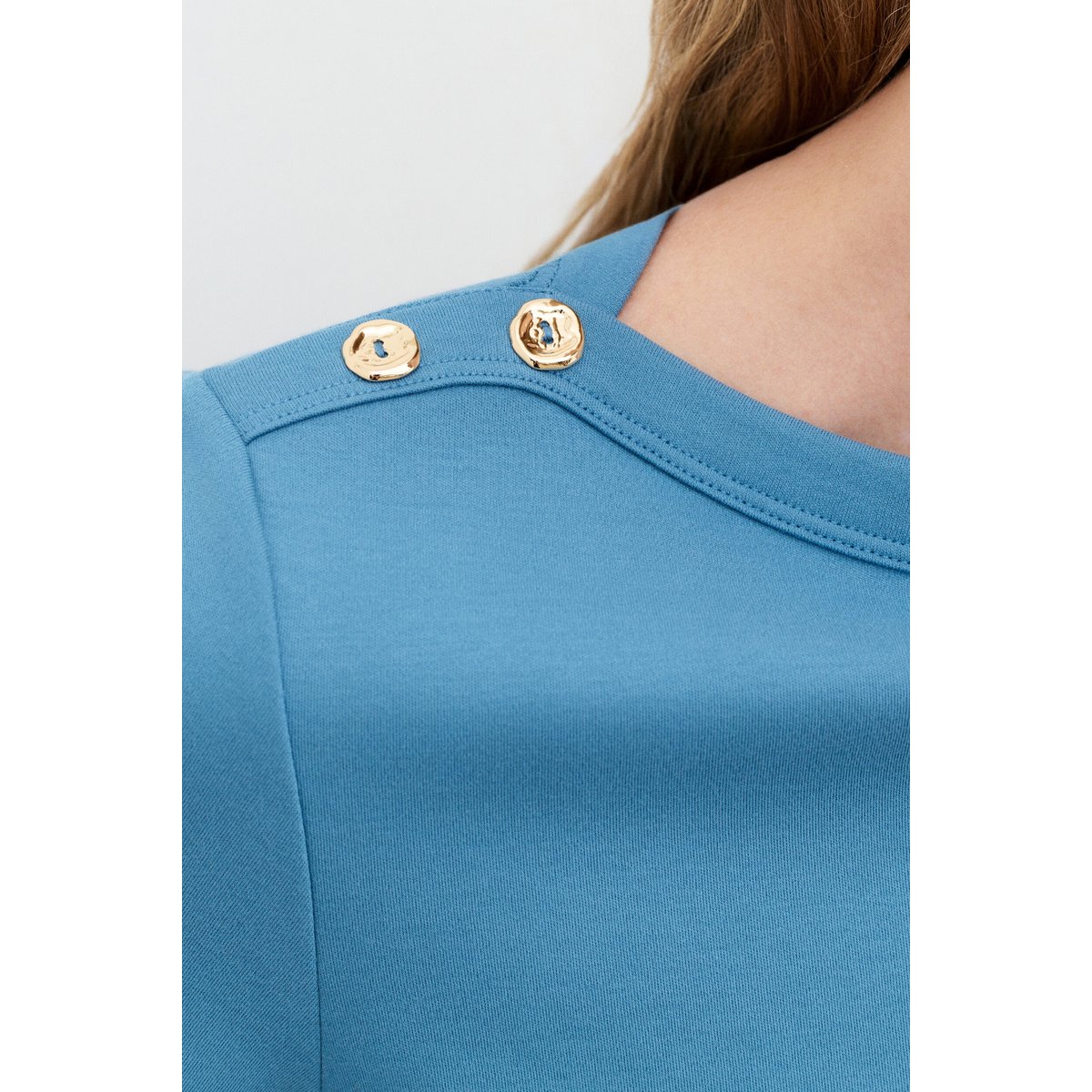 T-shirt droit col bateau TSOPHIE bleu, CAROLL