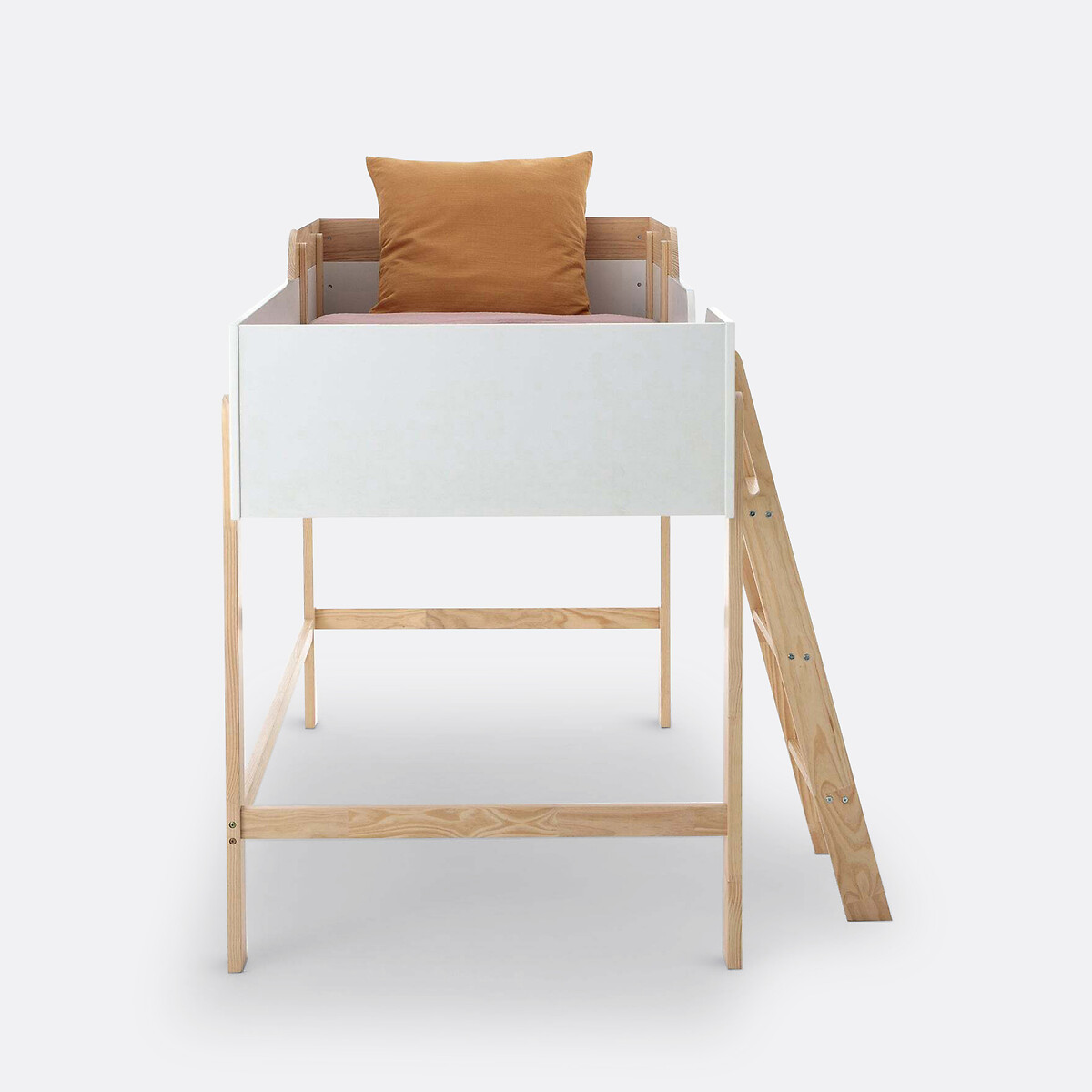 Lit mi-hauteur, Arturo blanc/bois, LA REDOUTE INTERIEURS