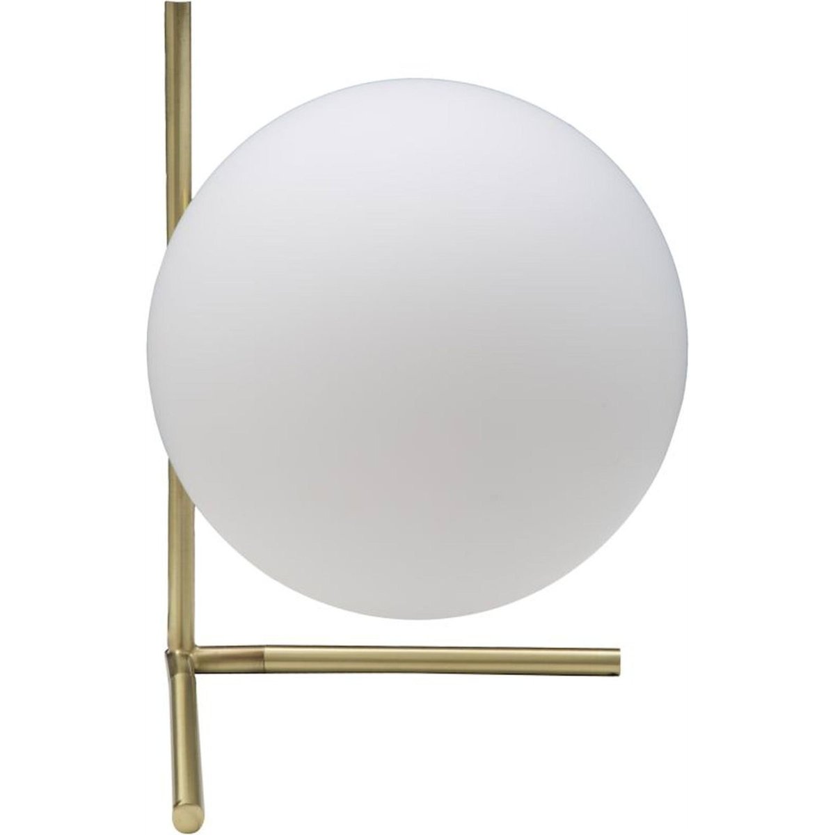 Lampe à poser globe en fer et verre GLAM blanc et doré, RECOLLECTION