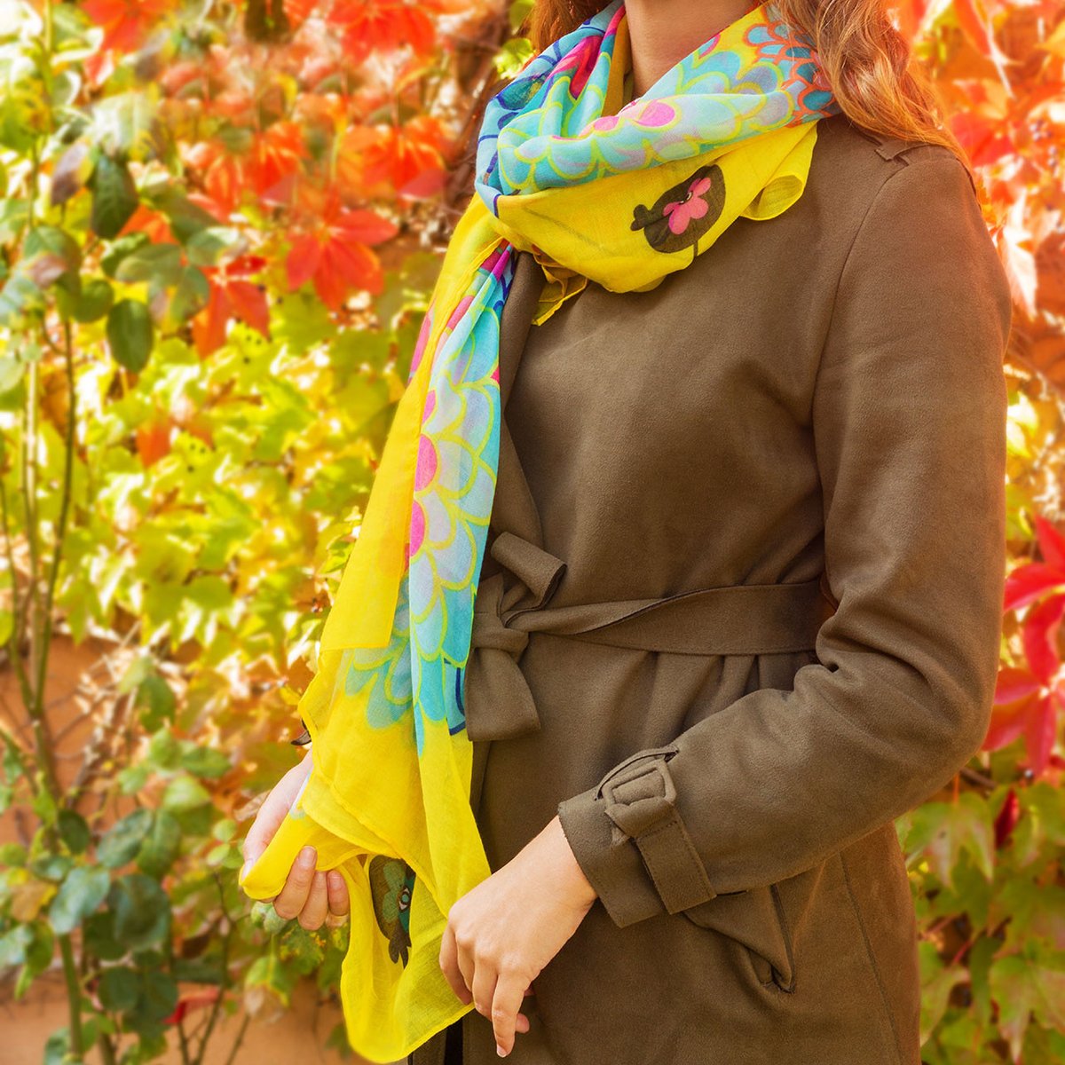 Foulard paréo Balade dahlia, PYLONES