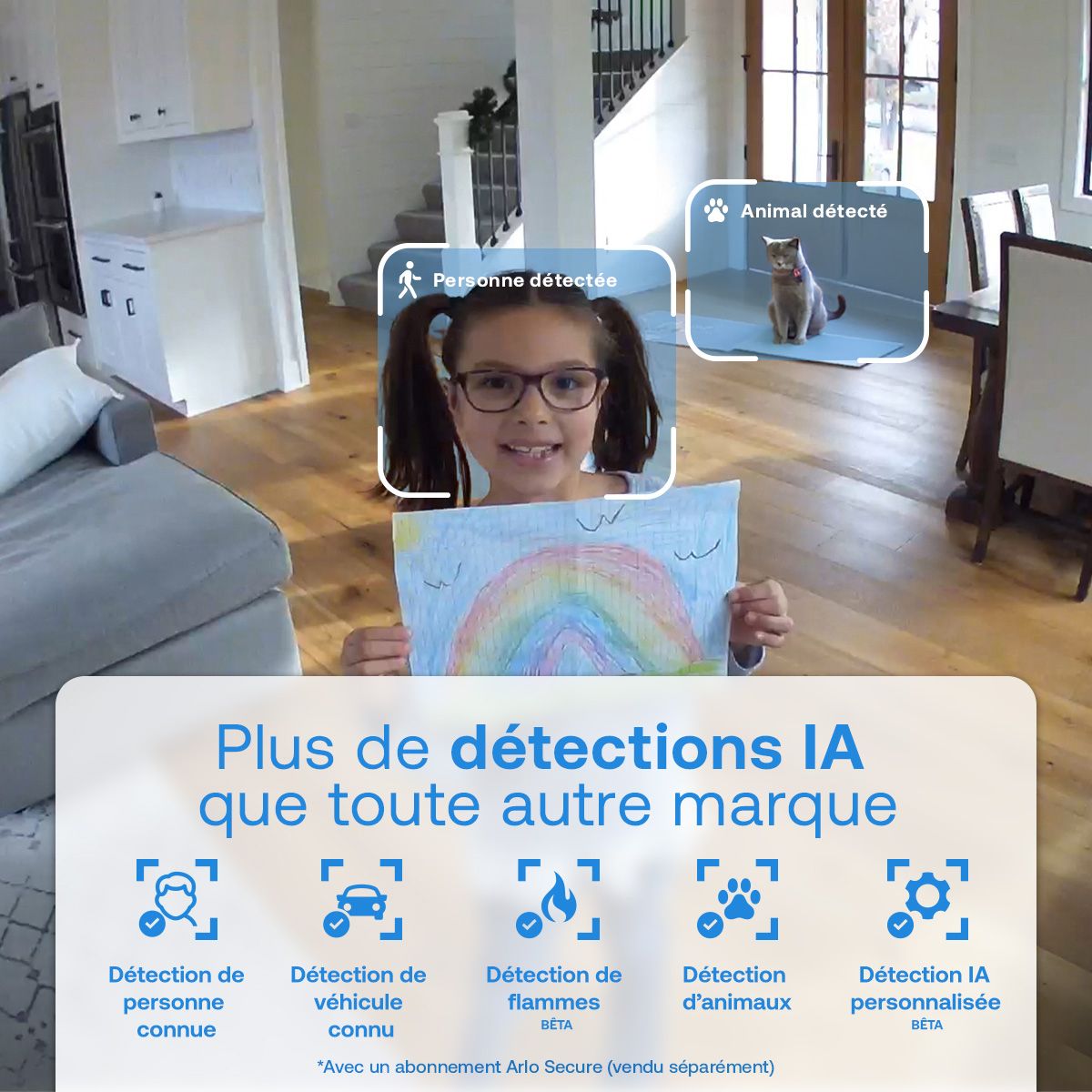 Caméra de surveillance Essential 3 2K - 2 caméras couleur unique, ARLO