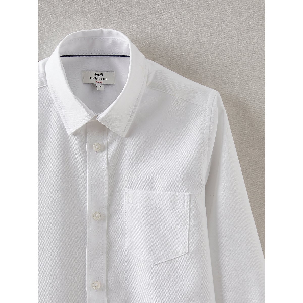 Chemise oxford - Collection fêtes et mariage blanc clair uni, CYRILLUS