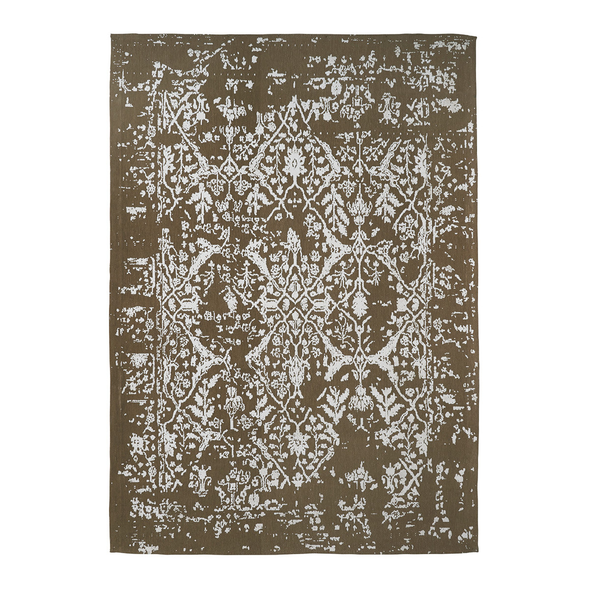 Tapis coton et polyester bronze, BLANC D’IVOIRE