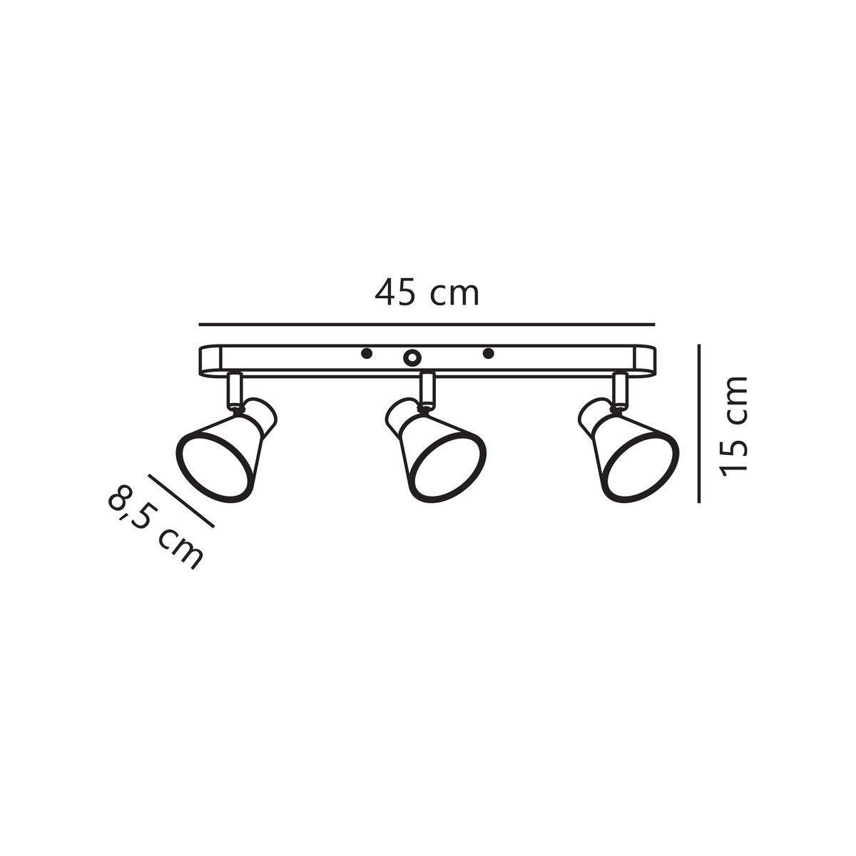 Plafonnier avec abat-jour inclinable et orientable en métal, EIK gris, NORDLUX