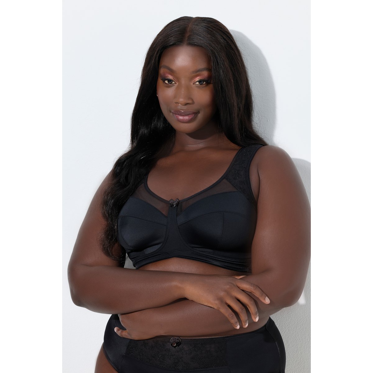 Soutien-gorge de maintien, sans armatures noir, ULLA POPKEN