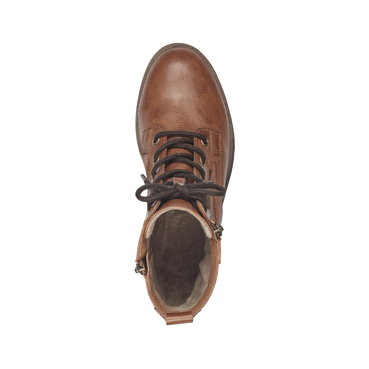 Lace-Up Ankle Boots cognac, TAMARIS