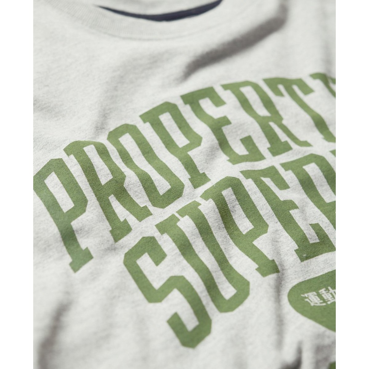 T-shirt à motif Athletic College gris moucheté chiné, SUPERDRY