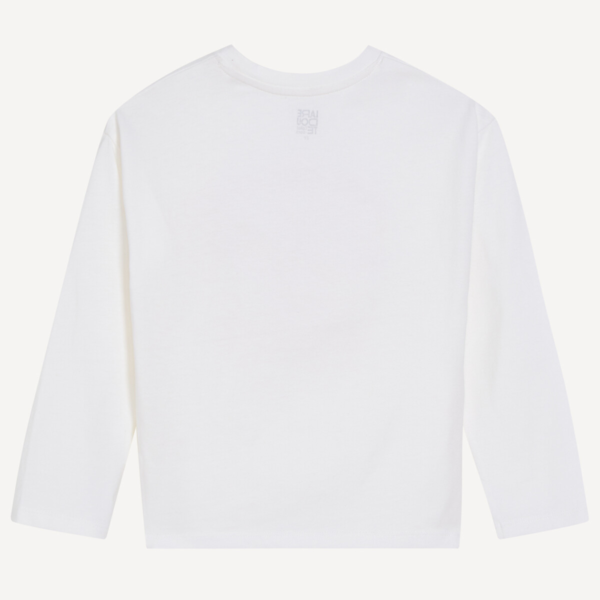 Heart/Slogan Print Long Sleeve Crew Neck T-Shirt ecru , LA REDOUTE COLLECTIONS