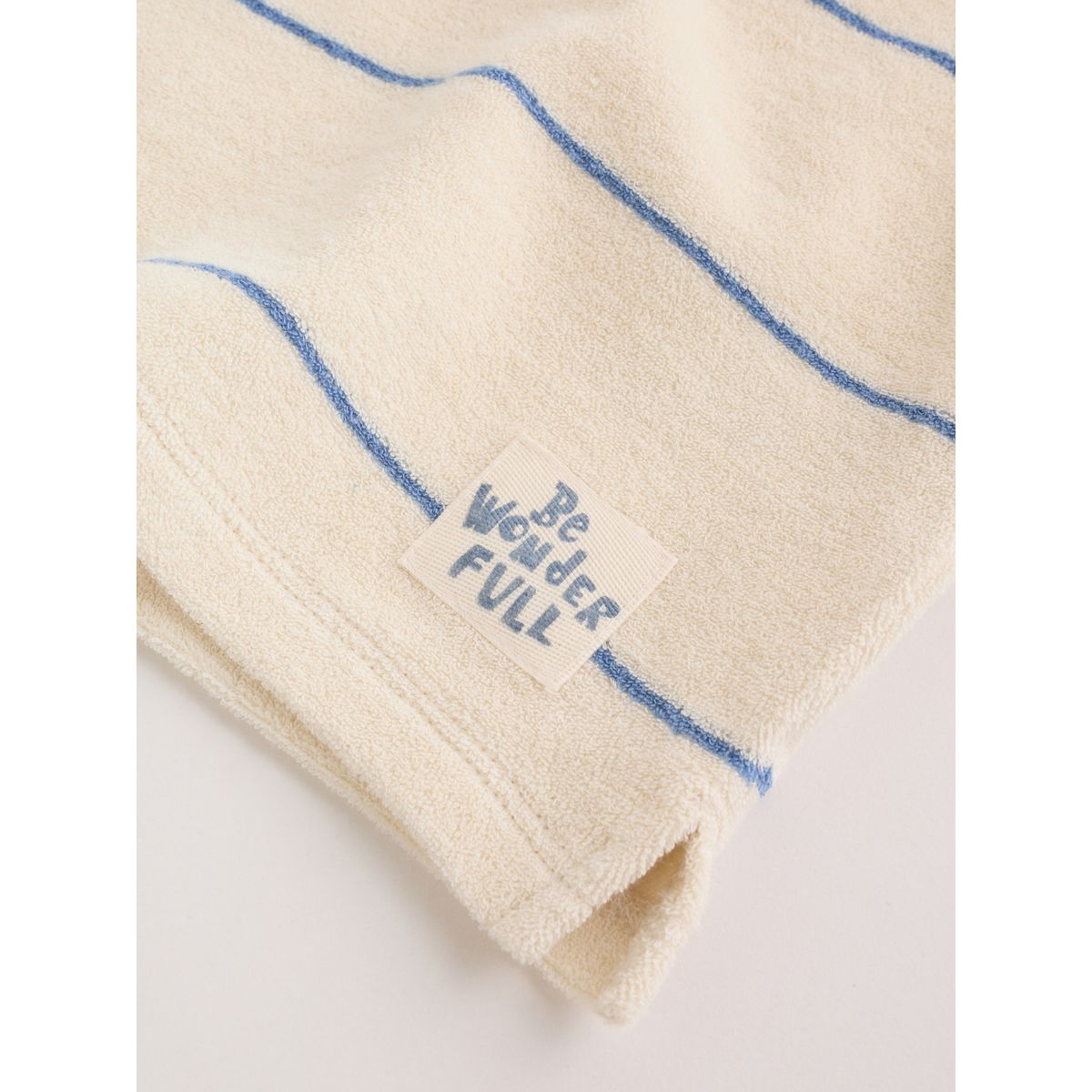 Haut et short bébé en tissu éponge rayures neutres/bleues, NEXT