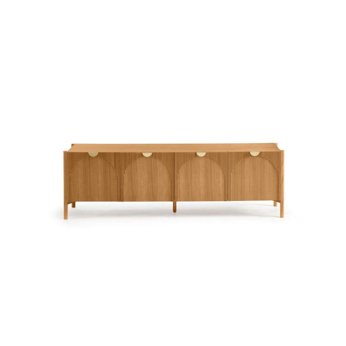 Meuble TV 178 cm placage, LOLA marron clair, BOBOCHIC