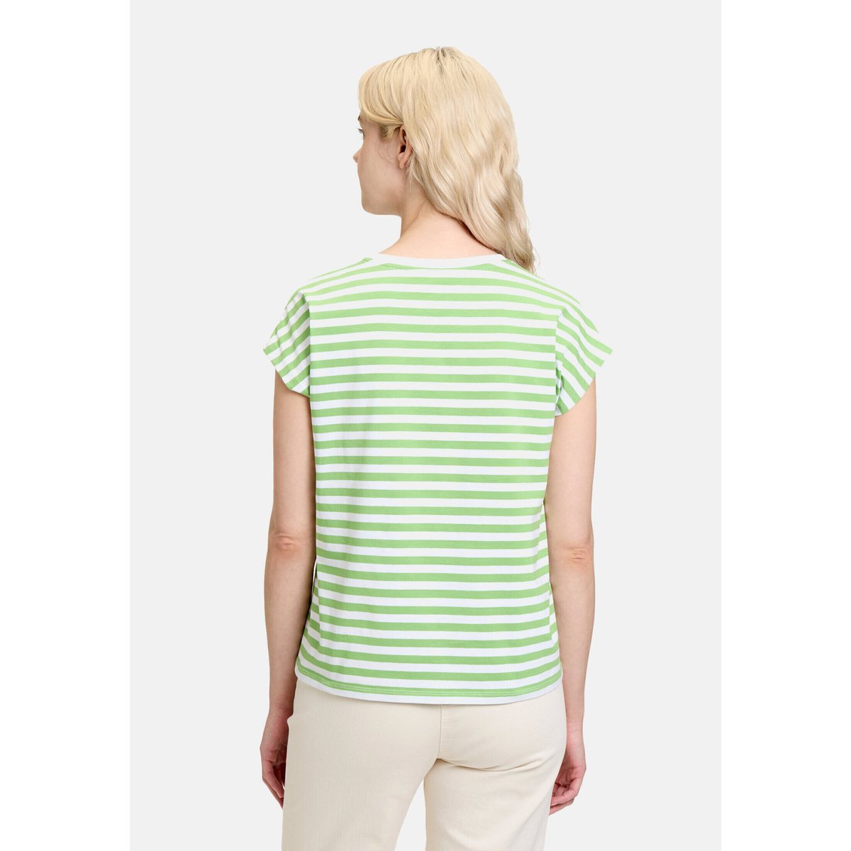 T-shirt basique à rayures white/green, BETTY BARCLAY
