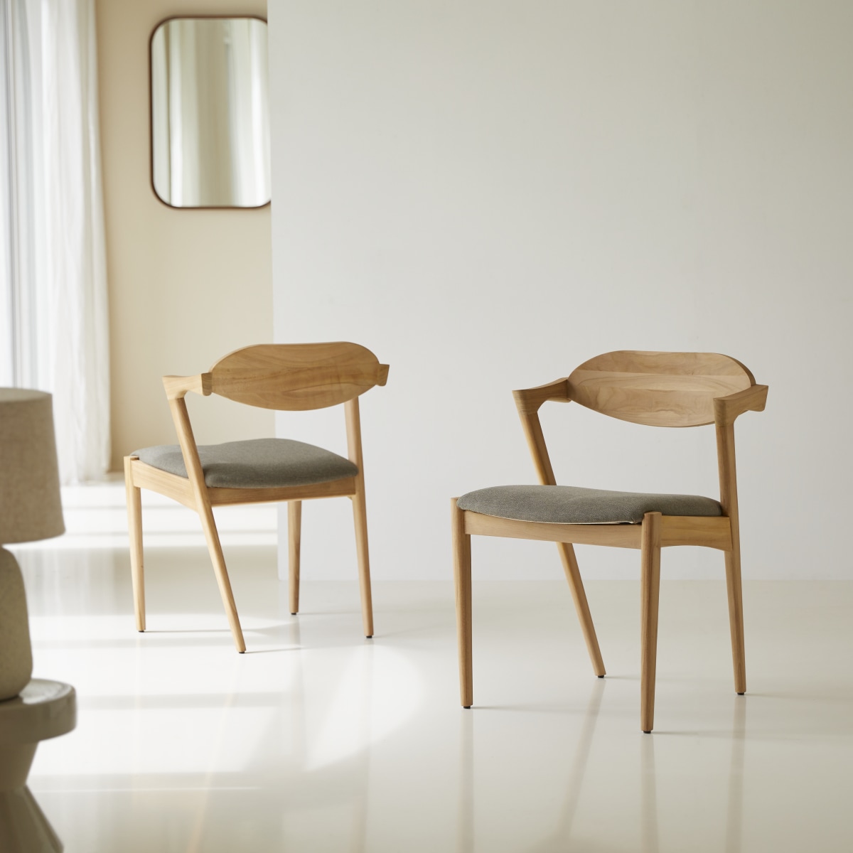 Chaise en Teck massif, GUIDO naturel, TIKAMOON