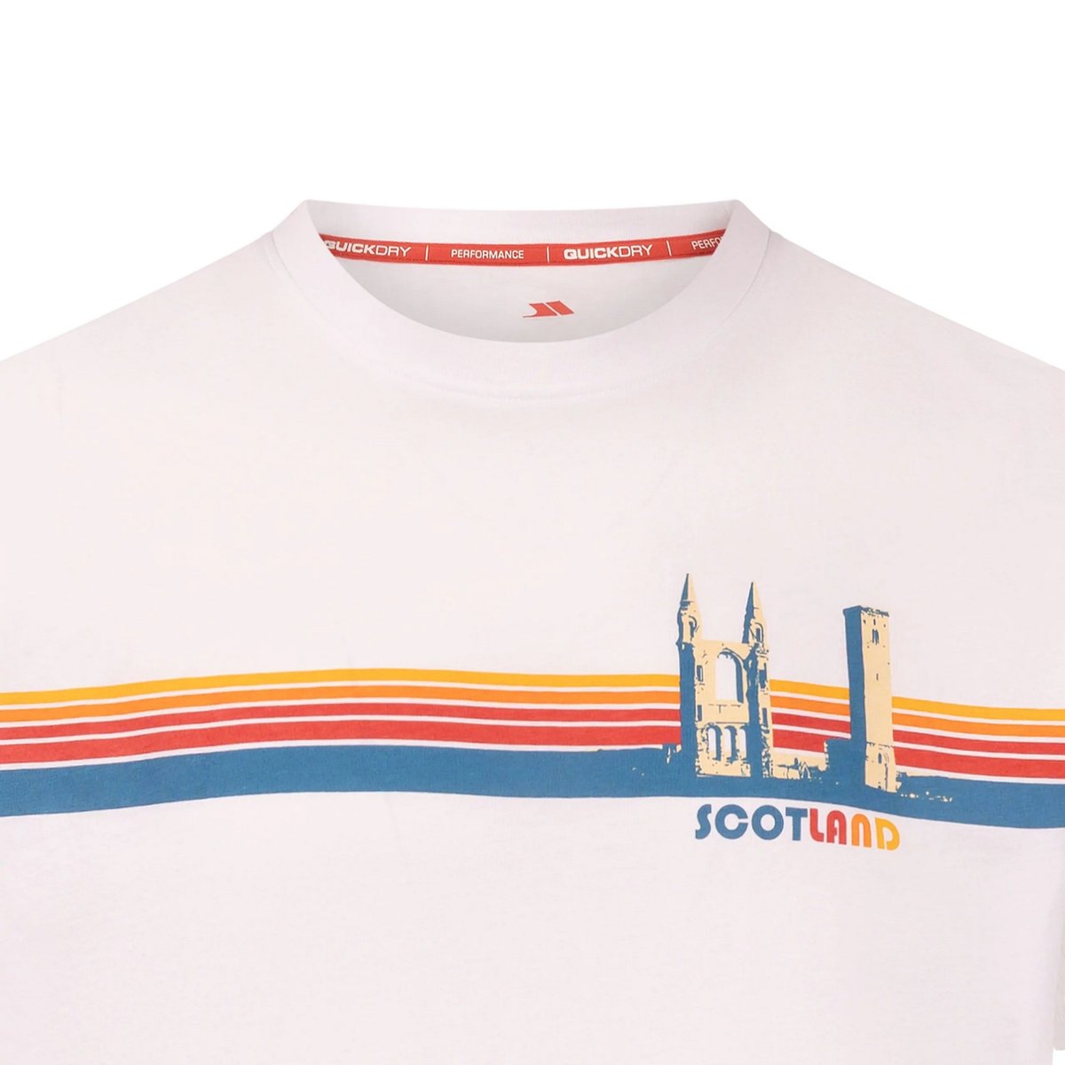 T-shirt manches courtes motif/style rayures STANDREW blanc, TRESPASS