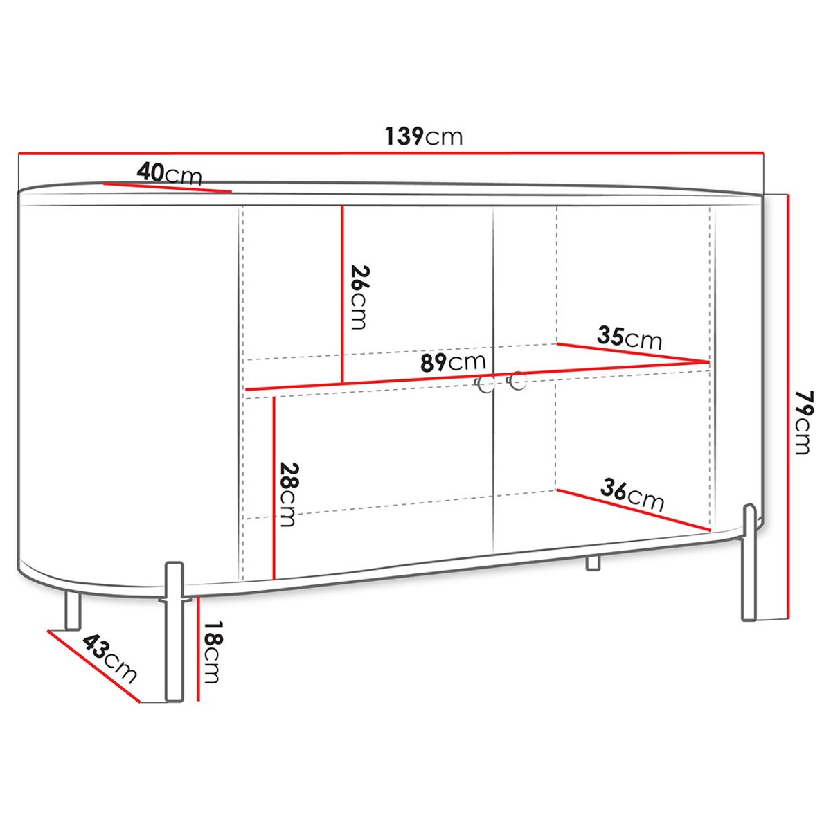 Etagère - JAIME beige, BEST MOBILIER