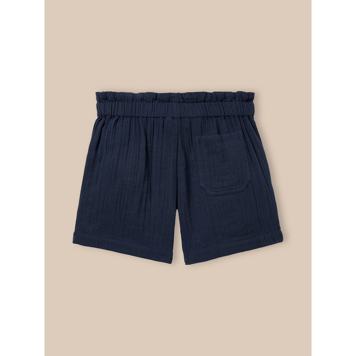 Short  en gaze de coton - Collection JUNIOR marine, CYRILLUS