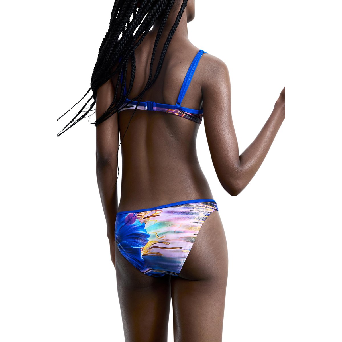 haut de bikini effet brillant bleu, DESIGUAL