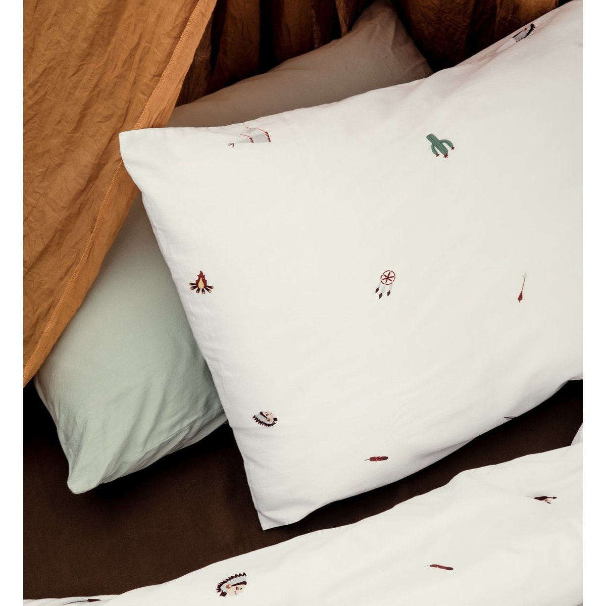 Taie d'oreiller en coton bio, PETITE PLUME petite plume, KADOLIS