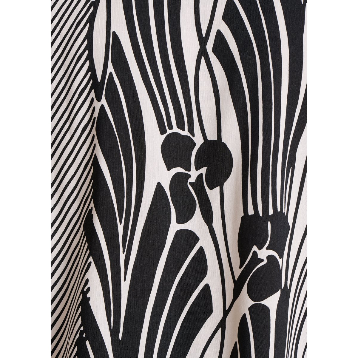 Top ample imprimé floral ecru/noir, LA FEE MARABOUTEE
