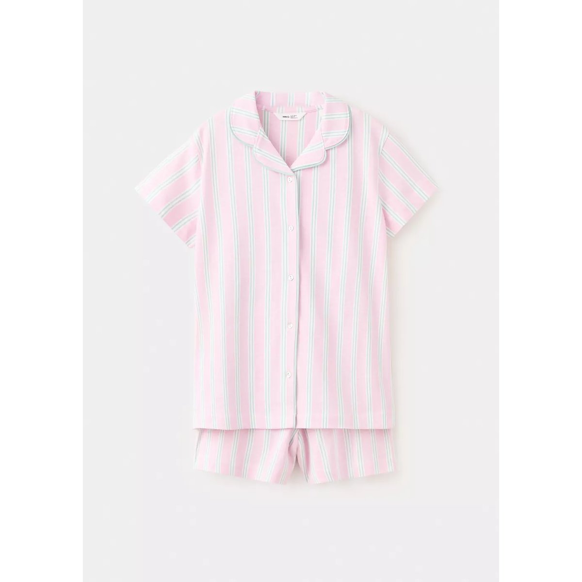 Pyjama court rayures violet clair/pastel, MANGO KIDS