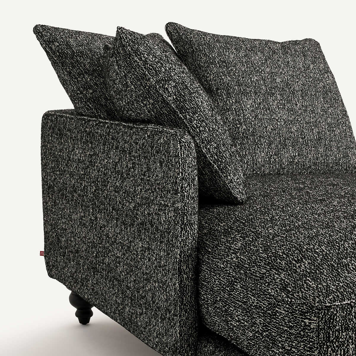Chaiselongue aus Bouclé, LAZARE schwarz, AM.PM