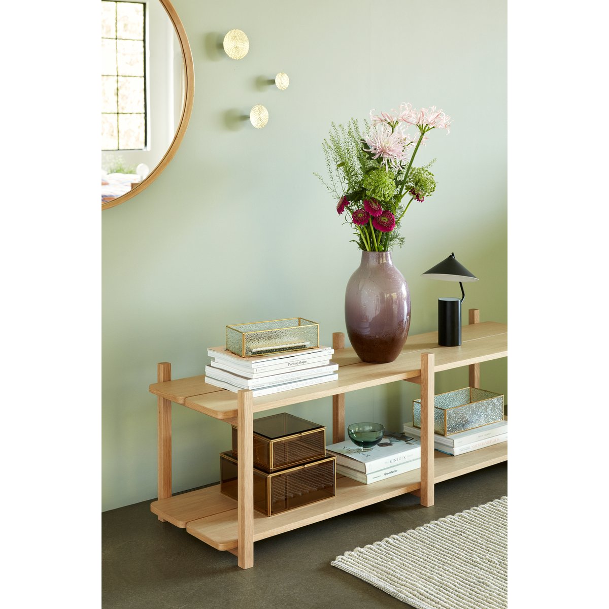 Lampe de table en fer SEN noir, HUBSCH