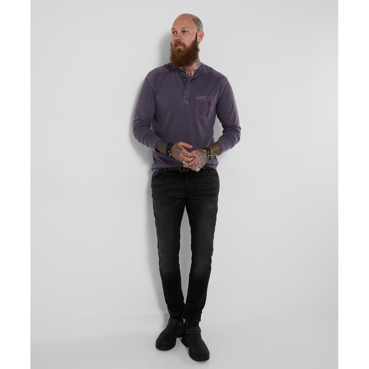 Henley Créatif Personnalisé violet, JOE BROWNS