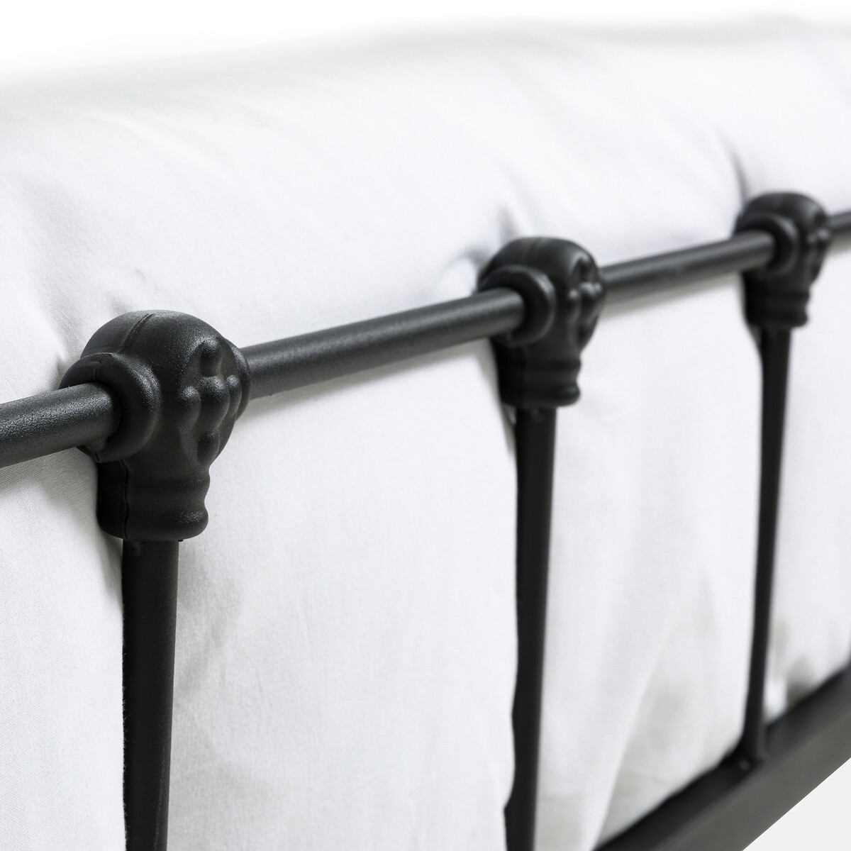 Lit 2 personnes à barreaux, Asper noir mat, LA REDOUTE INTERIEURS