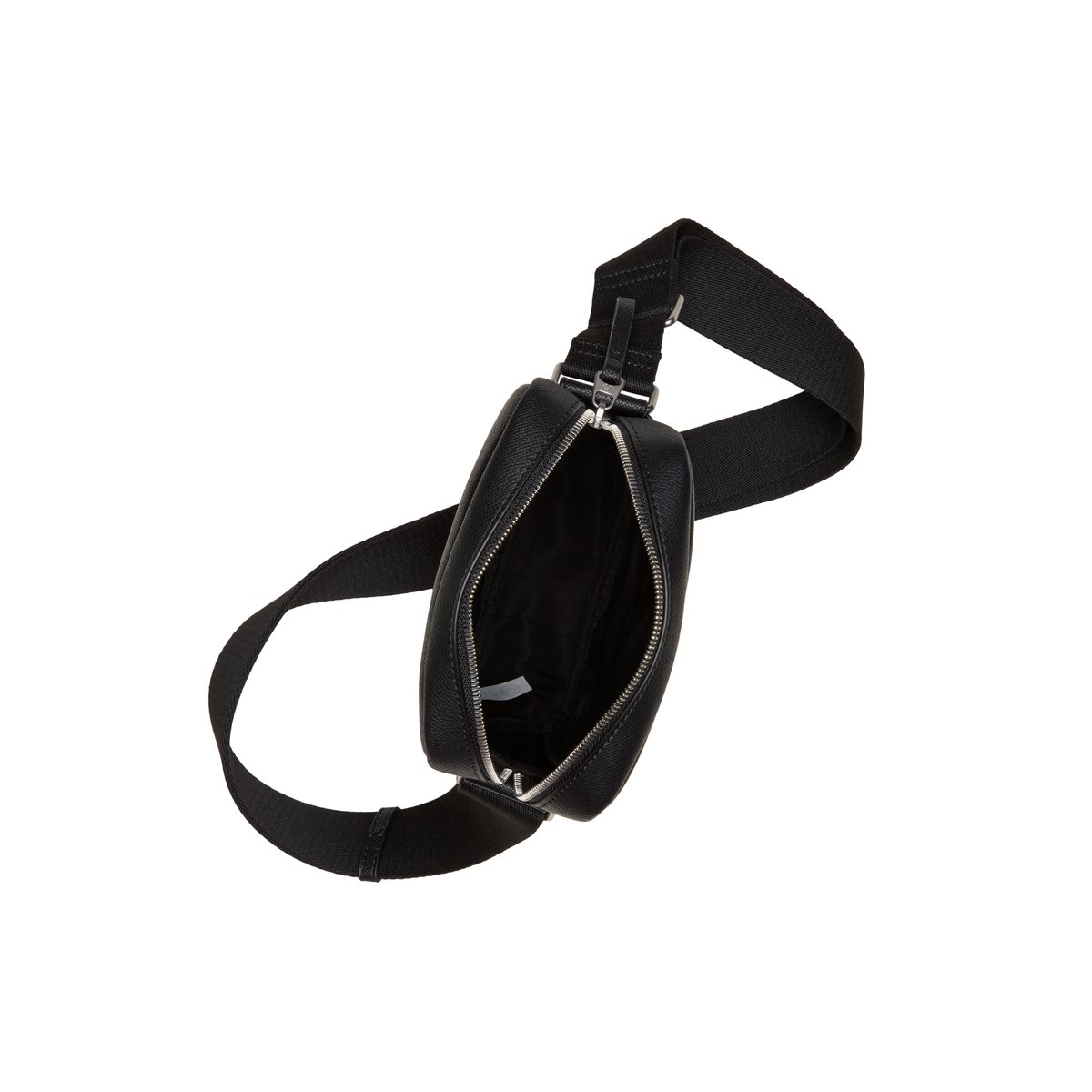 Sac à bandoulière modèle Felix fabriqué à partir d'un substitut de cuir en polyester recyclé noir, MARC O'POLO