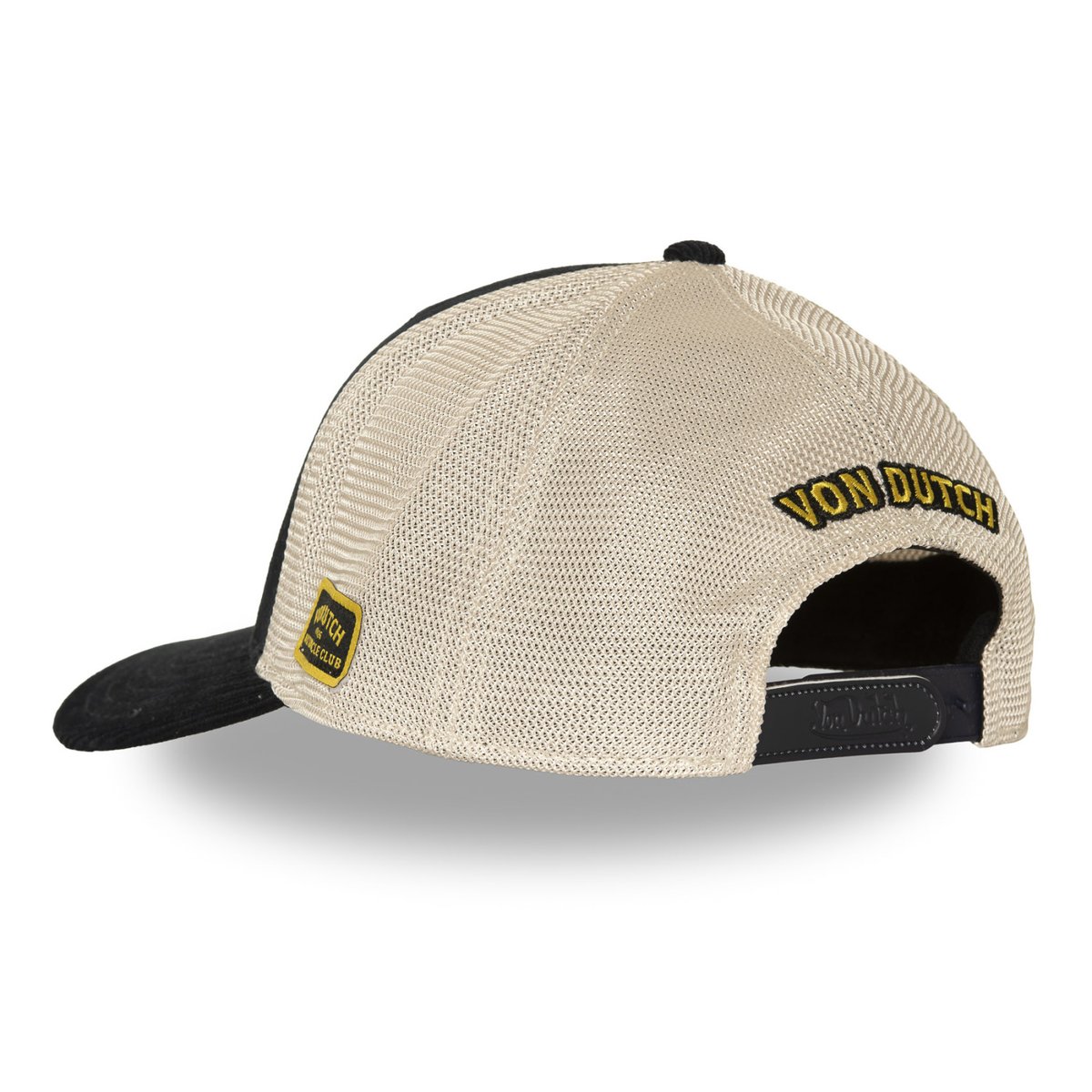 Casquette Trucker S-CURVED bleu marine/beige/jaune/blanc, VON DUTCH