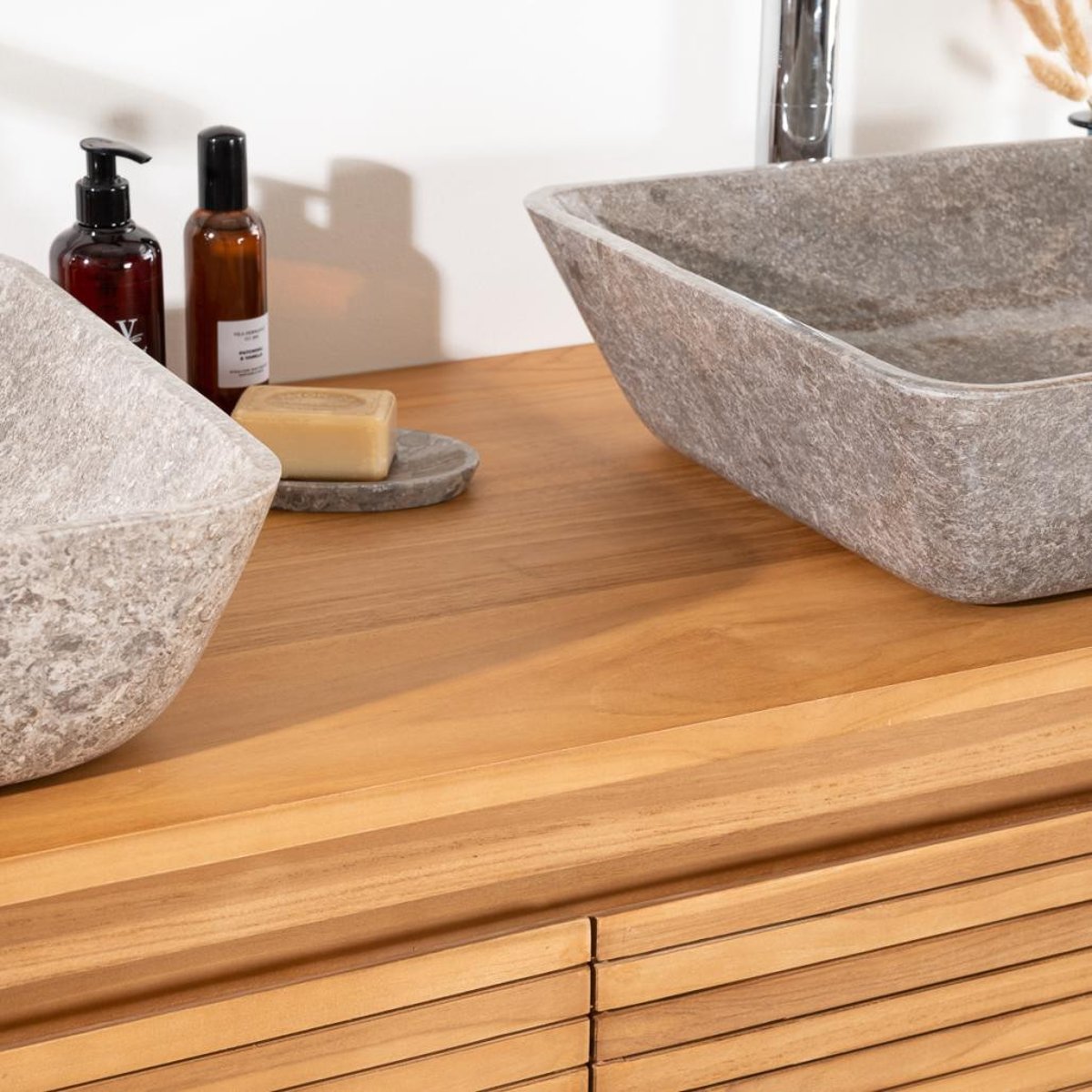 Meuble en teck rectangle 140 SCANDINAVE naturel, WANDA COLLECTION