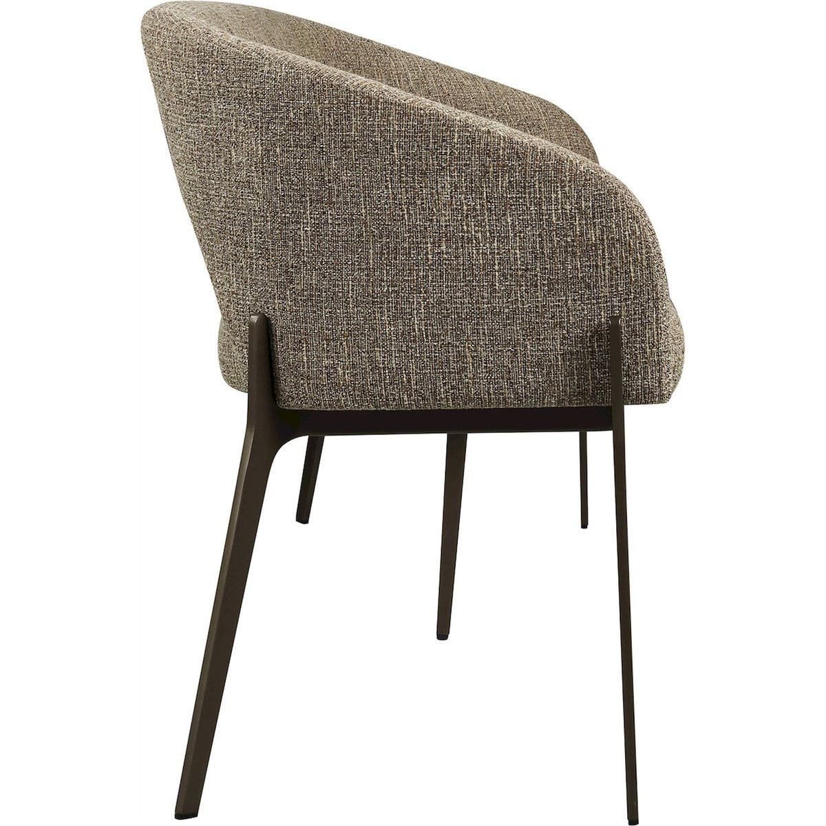 Banquette de repas en tweed tweed marron et bronze, RECOLLECTION