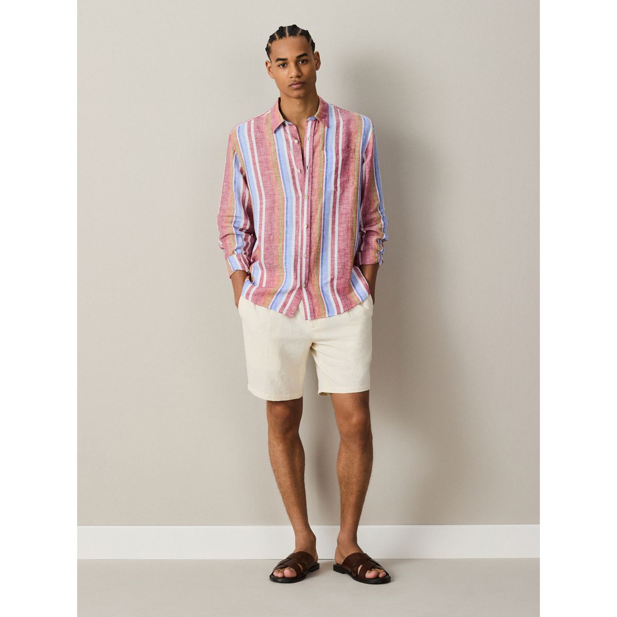 Short costume coton tapisserie écru, NEXT