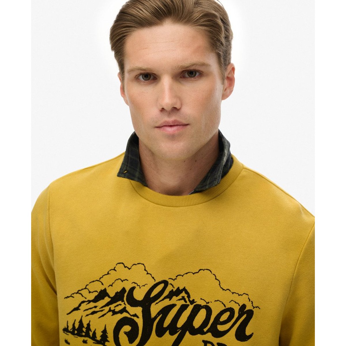 Sweat décontracté Lo-fi Outdoors jaune pétrole, SUPERDRY