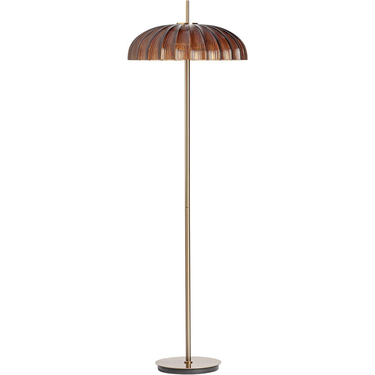 Lampadaire en cristal art déco marron or translucide, RECOLLECTION