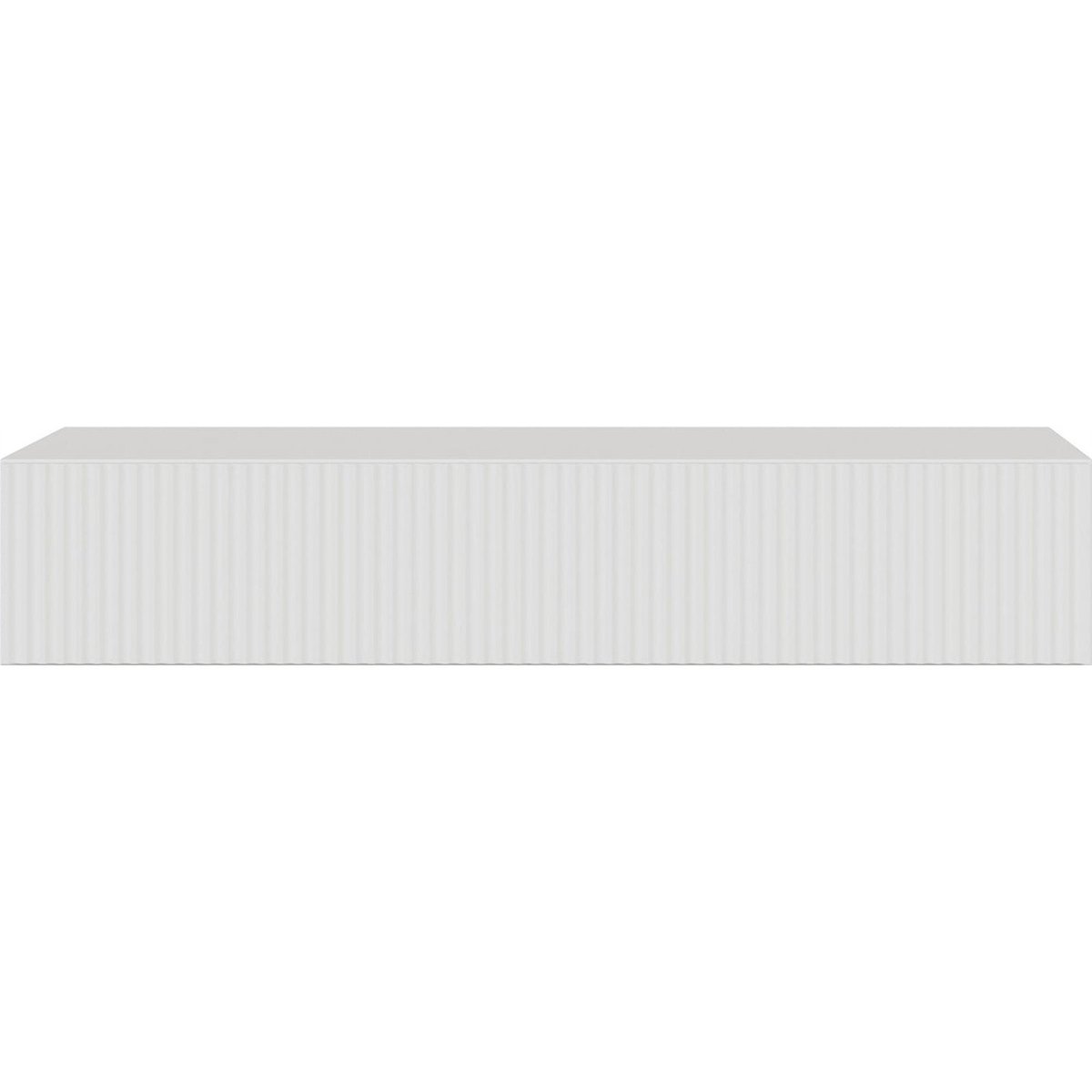 Console suspendue à façade rainurée VELDIO blanc, RECOLLECTION