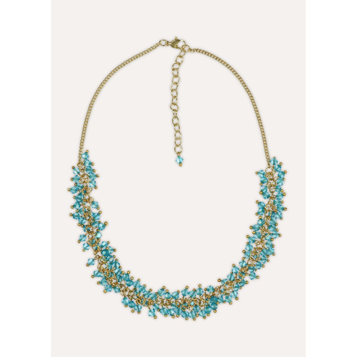 Collier ras de cou en perles de verre rain, LA FEE MARABOUTEE