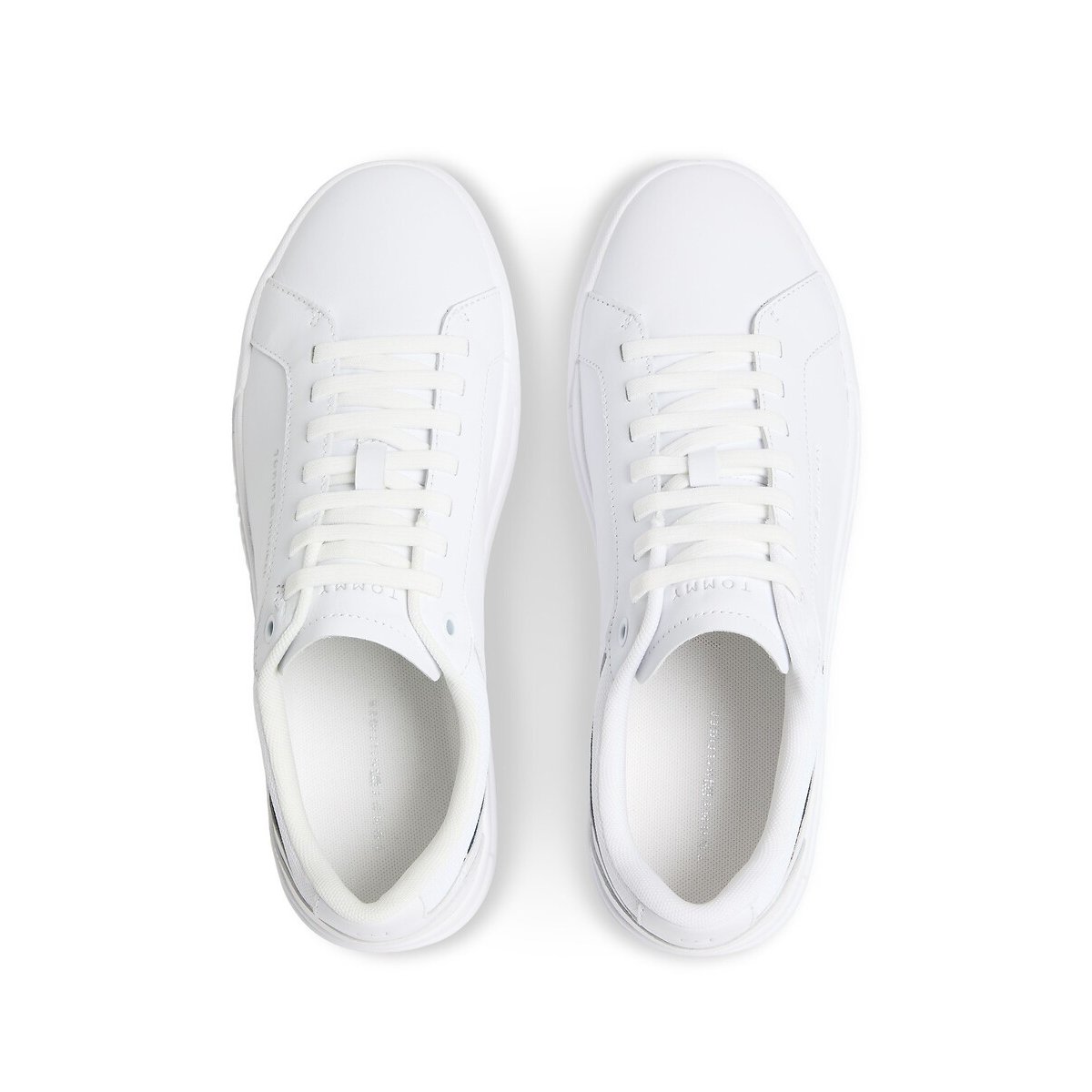 Baskets en cuir, Court blanc, TOMMY HILFIGER