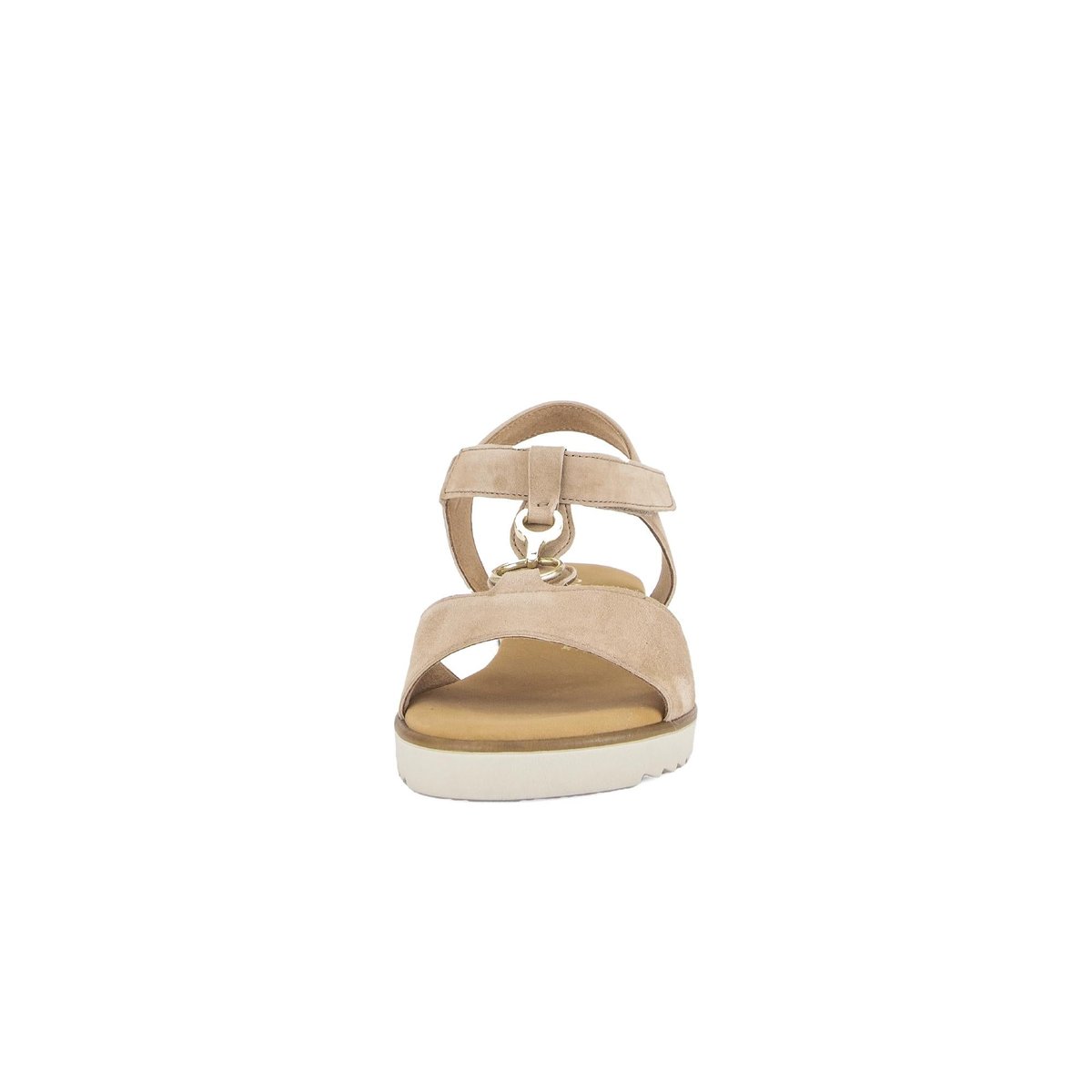 Sandales en cuir à talon compensé beige, GABOR