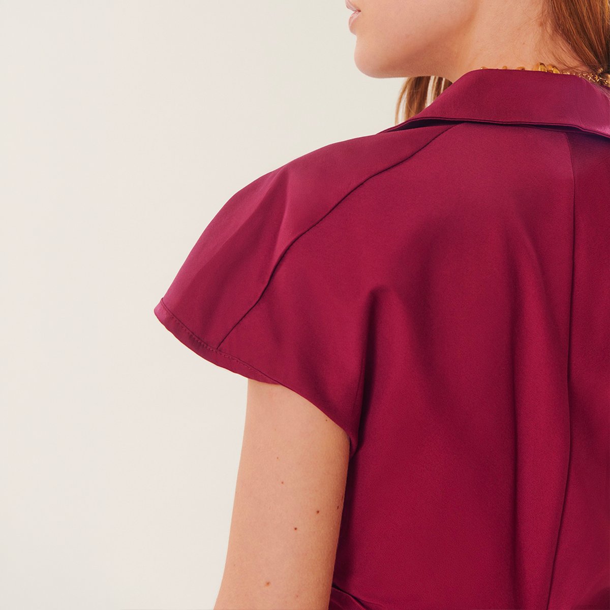Robe midi LISANDRINA rose framboise, BENOA
